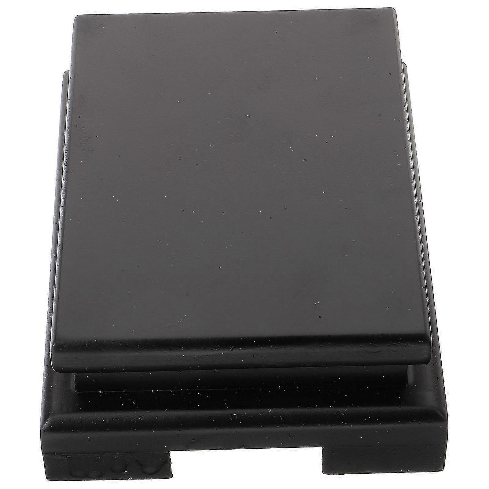 Wooden Rectangular Display Base - Black Pedestal Stand for Decor