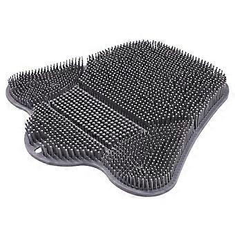 Silicone Back Scrubber for Shower - 2-in-1 Exfoliating Foot & Wall Scrubber Mat with Suction Cups for Spa-Like Clean