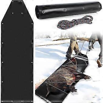 Deer Sled Waterproof Durable Deer Drag Sled With 2 Ropes, Dragging Utility Sled For Hauling, Ice Fishing, Fire Wood-dwdz