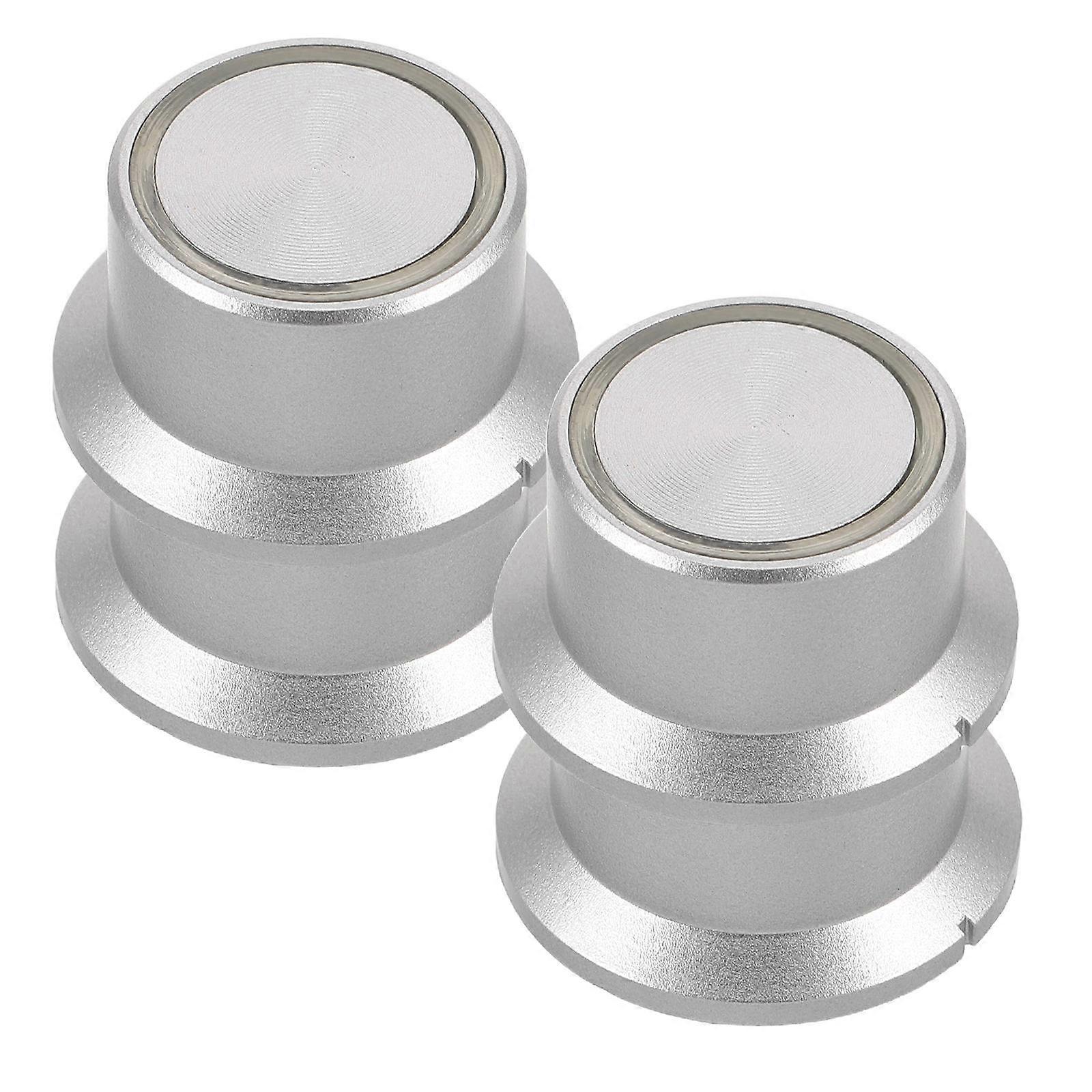 Silver Rotary Volume Control Knobs Amplifier for Speaker Mixer 8Pcs Set