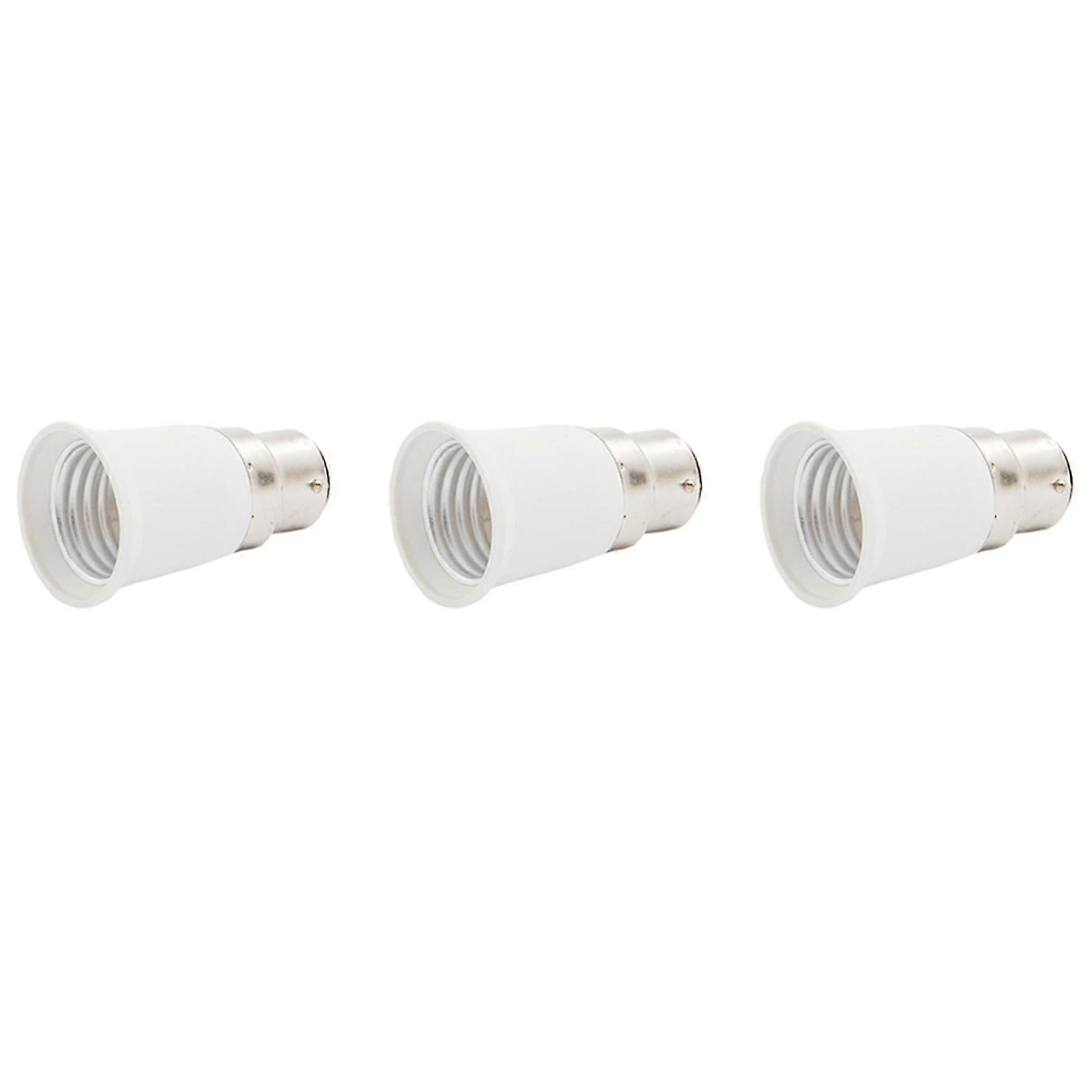 3X B22 to E27 Light Lamp Bulb Socket Adapter Convertor