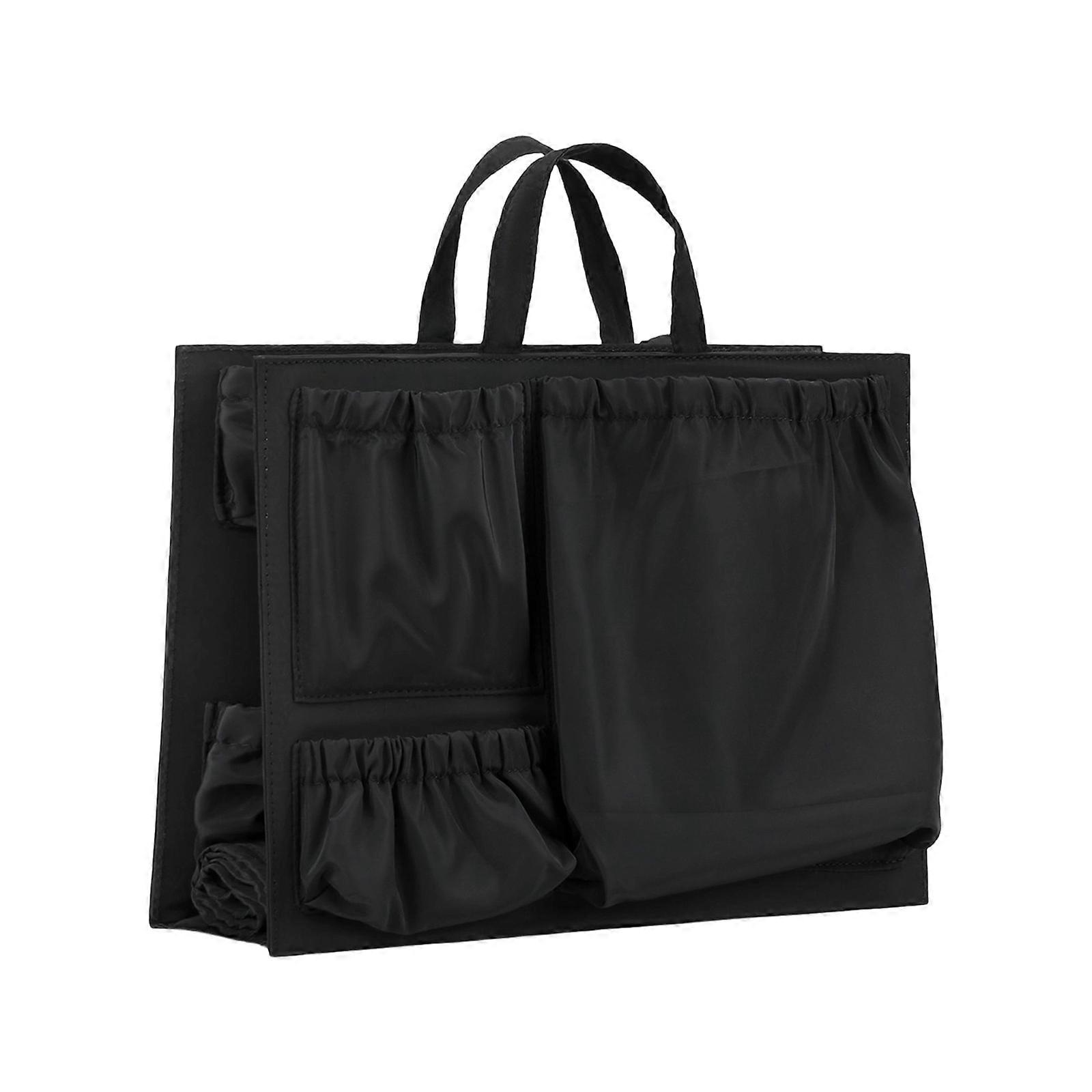 Sac à langer fonctionnel avec insert pour sac à langer offrant une utilisation rapide et un grand espace de rangement pour les besoins de bébé (noir)