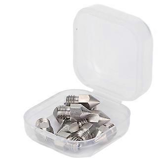 0.3mm 3D Printer Extruder Nozzles 10Pcs 1.75mm Compatible with MK8 Stainless Steel Parts