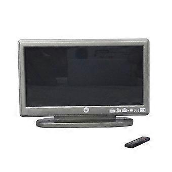 Mini Grey TV Pretend Play Furniture Toys for Mini House