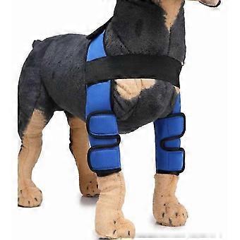 Pet Supplies Knee Pads Leg Guards compatible with Dogs Dog Legs Protector Pet Dog Surgery Protective Injury Cover (Blue M)