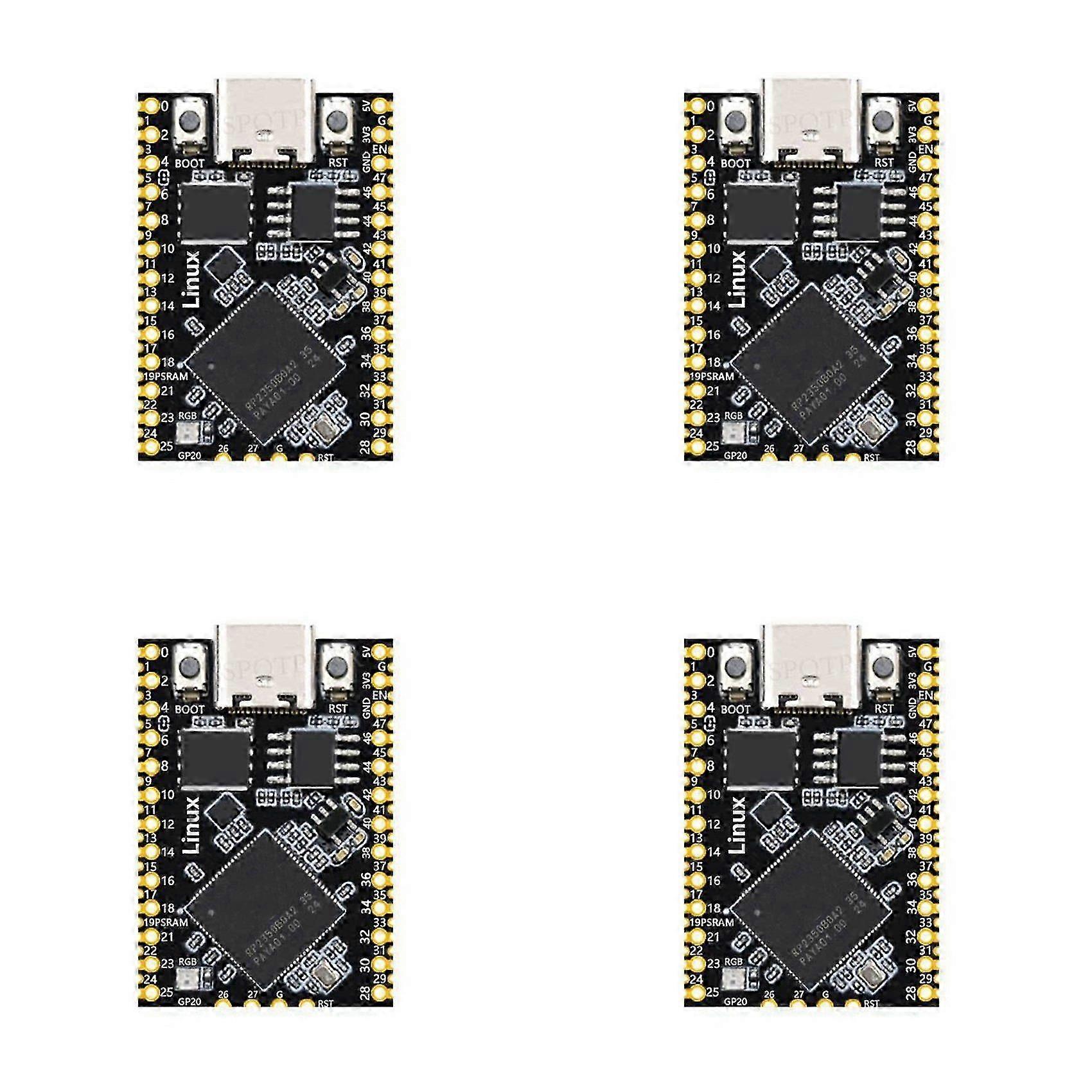 4X compatible with Raspberry Pi Pico 2 RP2350B Linux Mini Development Board with PSRAM-8MB Full 48 GPIOs Output compatible with Linux