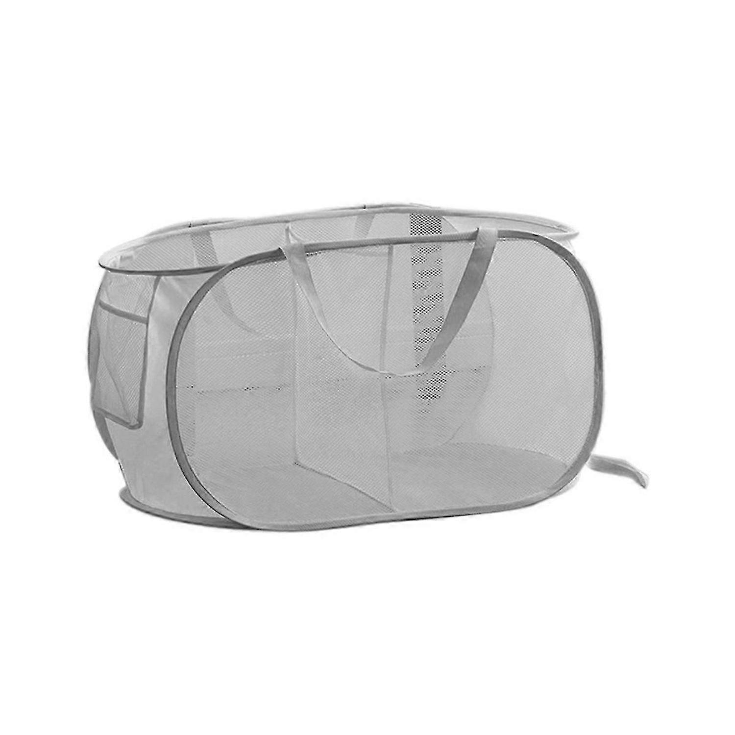 Breathable Mesh Folding Laundry Basket Household B