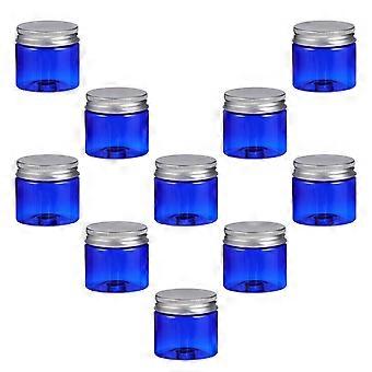 Blue Plastic Cream Containers for Storage 10Pcs Cosmetic Creams Pots