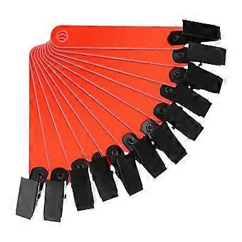 12 Pcs Marcadores de Trilha Reflexivos Clipes Tags Multifuncional PVC Fácil Fixação