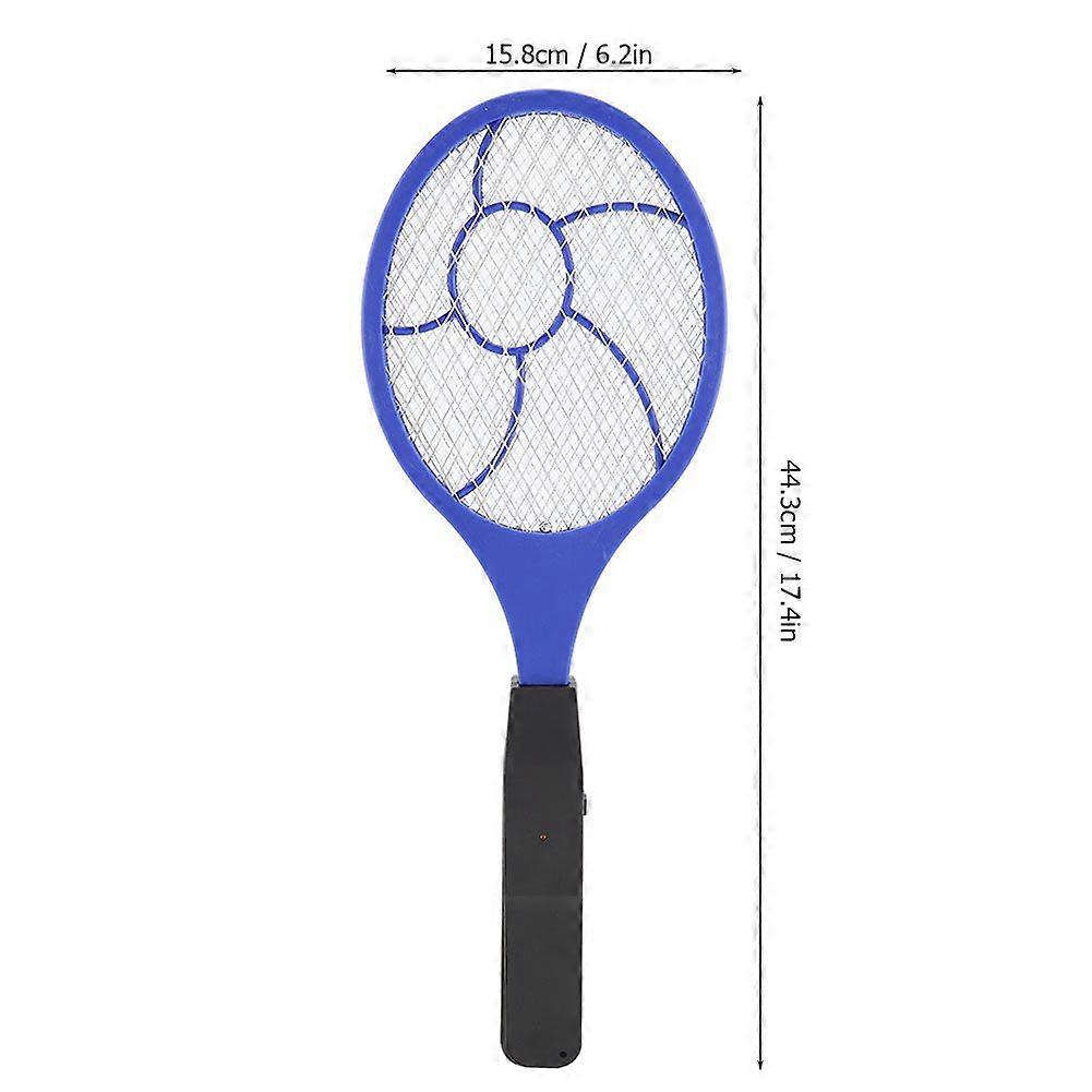 Three layer Electric Fly Mosquito Swatter Bug Zapper Racket Insects Killer (Blue)