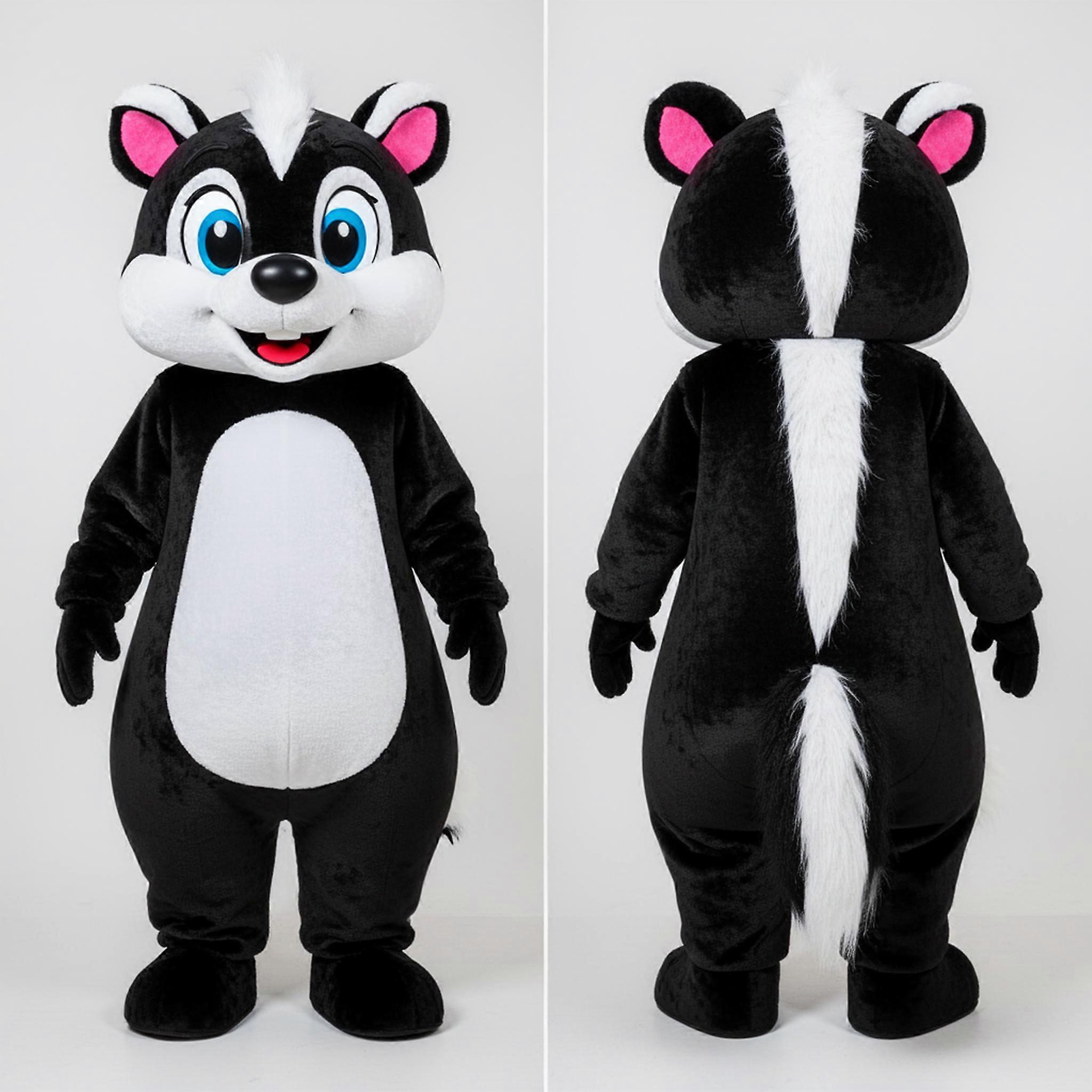 MASTICOT Ebony White Striped Skunk Mascot