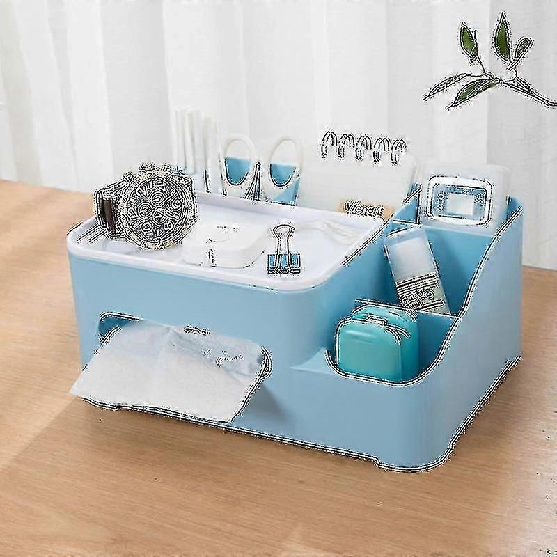 Tissue Box Holders Multifunctional Double Layer Dispenser With Separate Storage