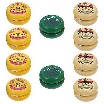 Wooden Yoyo Ball Toy for Kids with 10Pcs Colorful Fun Entertainment Set