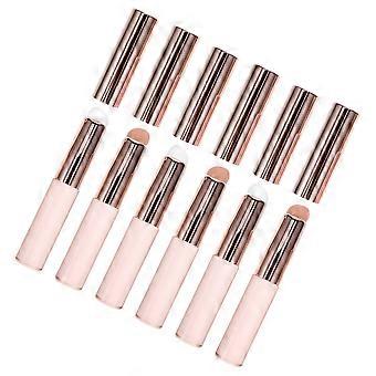Lip Brush Applicator For Women Portable Mini Lipstick Application Tool Pink Silicone Makeup Brushes 6Pcs