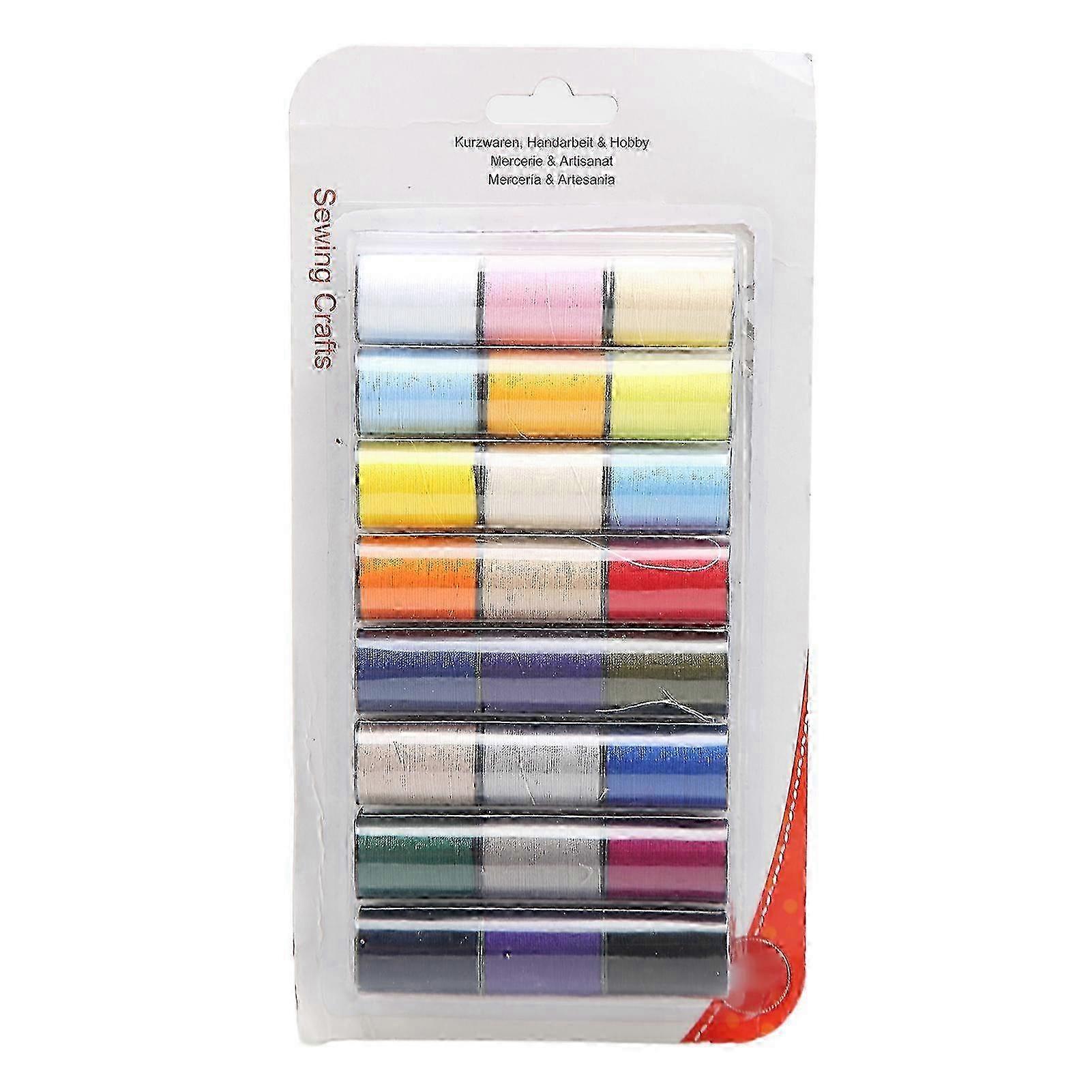 24-Roll Assorted Colour Polyester Thread