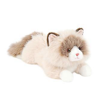 45 cm elävän näköinen ragdoll-kissan pehmotyyny - pörröinen ja realistinen - nukkumiseen ja halikumppaniksi