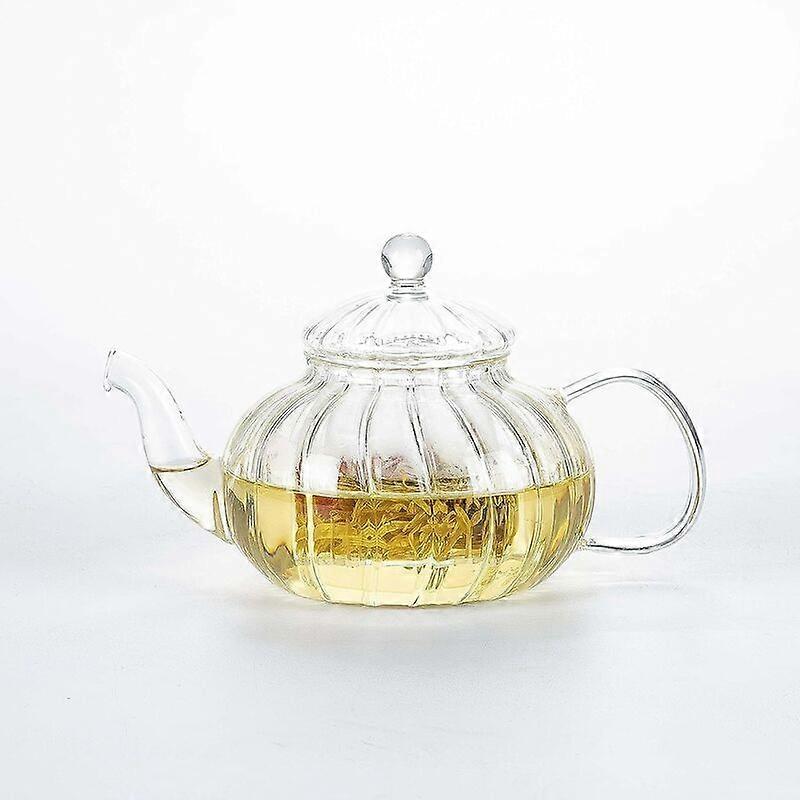 Pumpkin-Shaped Double-Walled Borosilicate Tea Pot