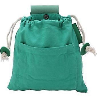 (Green) Outdoor Foraging Pouch, Leather Canvas Foraging Bag, Foldable Foraging Pouch, Outdoor Camping Storage