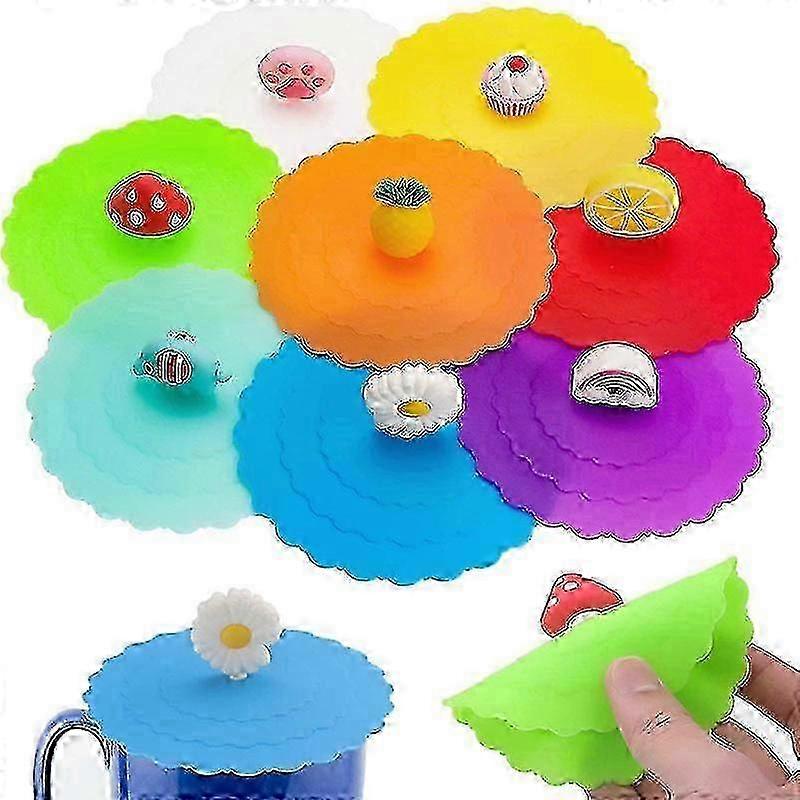 8 Pcs Leak Proof Silicone Cup Covers