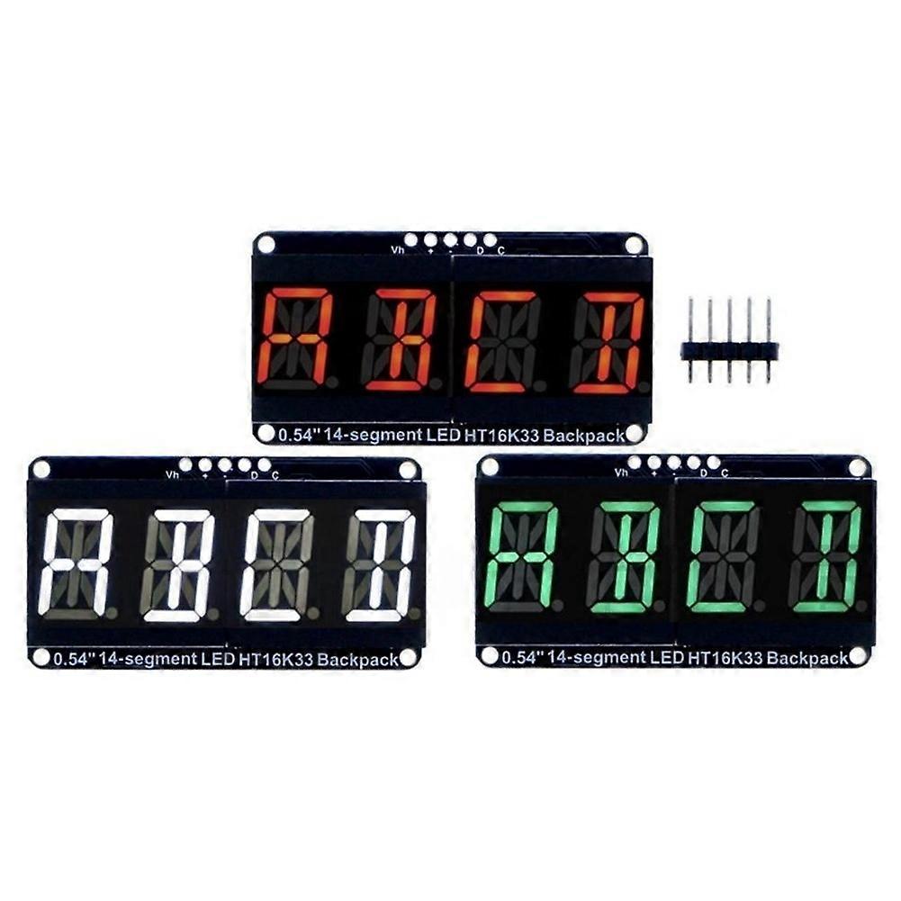 0.54-Inch 4-Bit 7-Segment Display Panel Clock Display Module HT16K33 Driver IIC Pin DIY Display Modules White