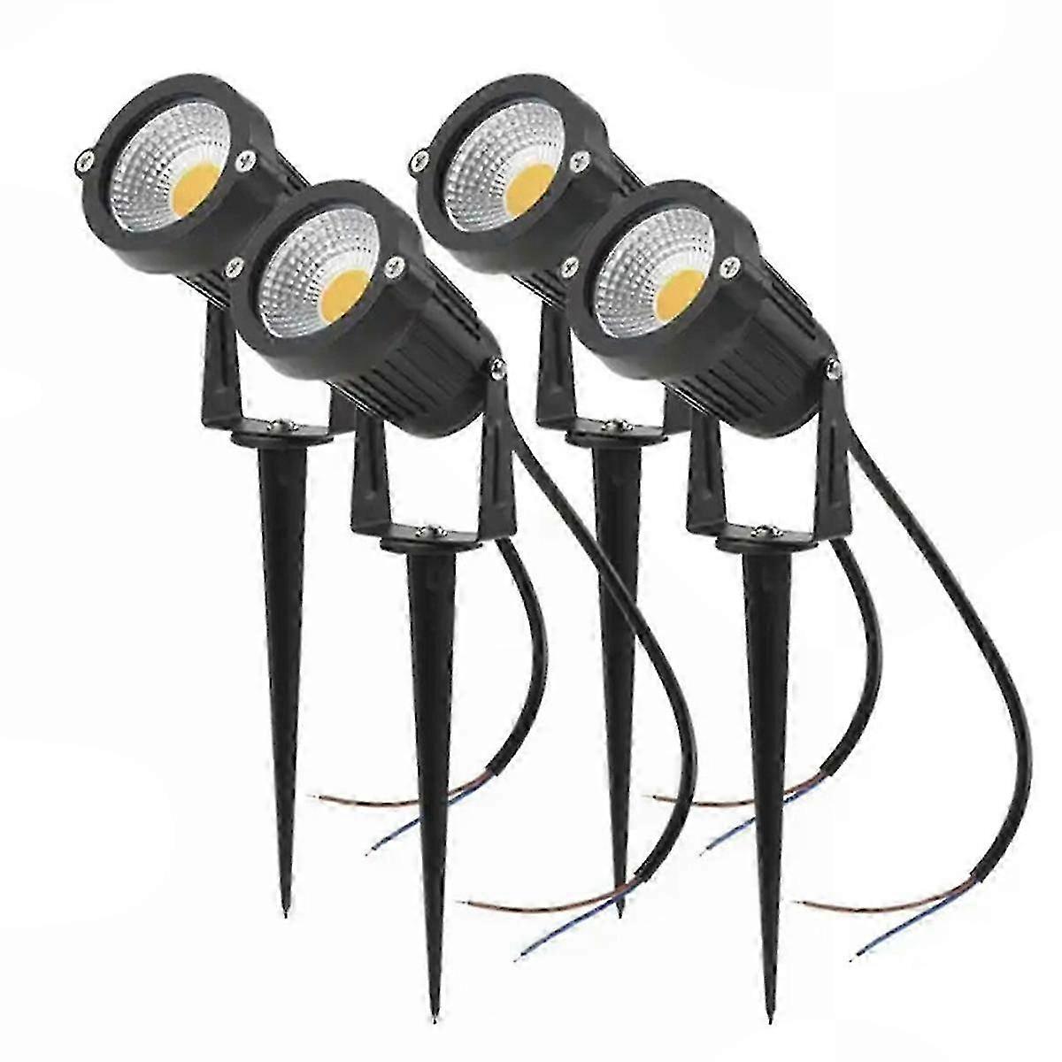 4-Pack IP65 Red LED Garden Spikes