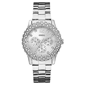 Guess- dazzler Damen Analog Quarzuhr mit Edelstahlarmband W0335L1