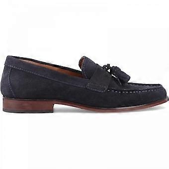 Men's Base London Flint | Navy | Mens Suede Loafers