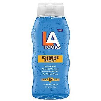 L.A. LOOKS Extreme Sport Tri-Active Hold Hair Gel for All Hair Types 20 oz