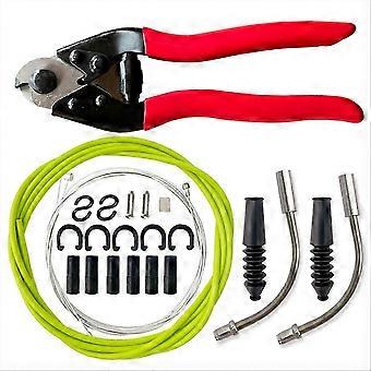 Universal Bike Shift Cable Housing Kit in Light Yellow Color