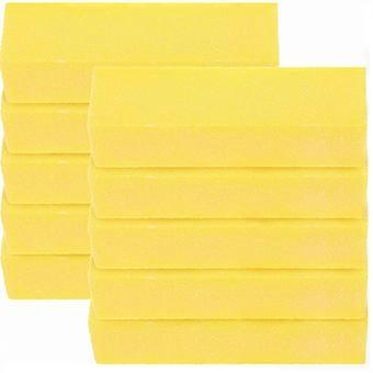 Multi-Sided Buffing for Manicure & Pedicure, 10pcs Yellow Nail Buffer Block Set & Nail Files