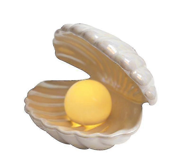 Bærbar LED-accentlampe Shell Pearl Light Natlampe