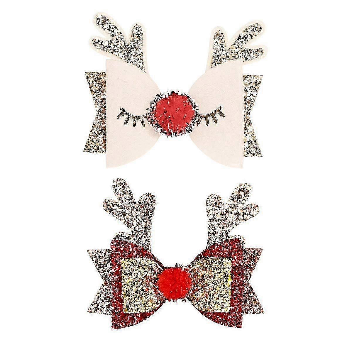 Cute Antler Glitter Hair Clips