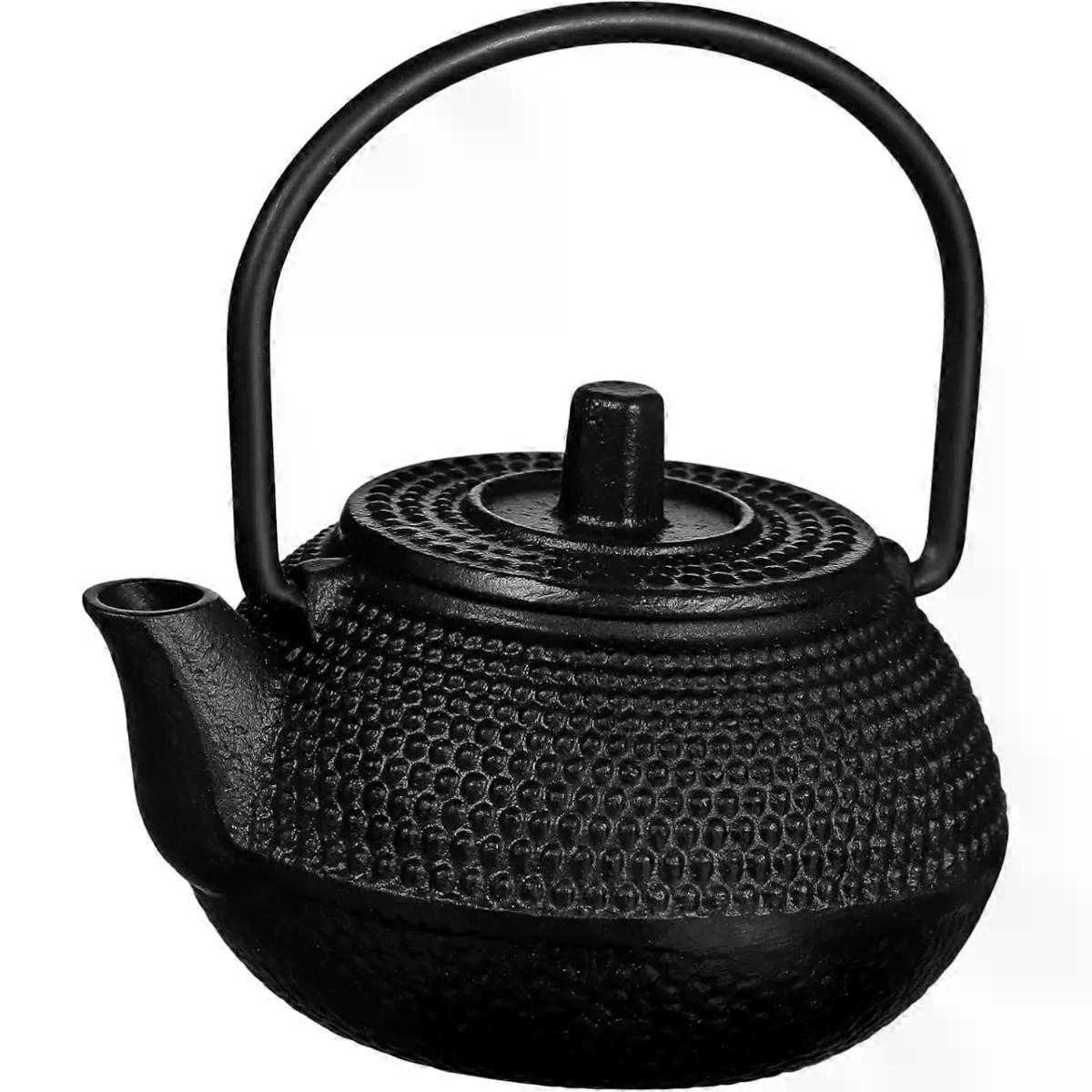 Iron Small Teapot Black Decorative Tea Kettle