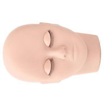 Eyelash Mannequin Head Double Laryer Eyelash Extension Removable Eyelids Makeup Practice Head Pink