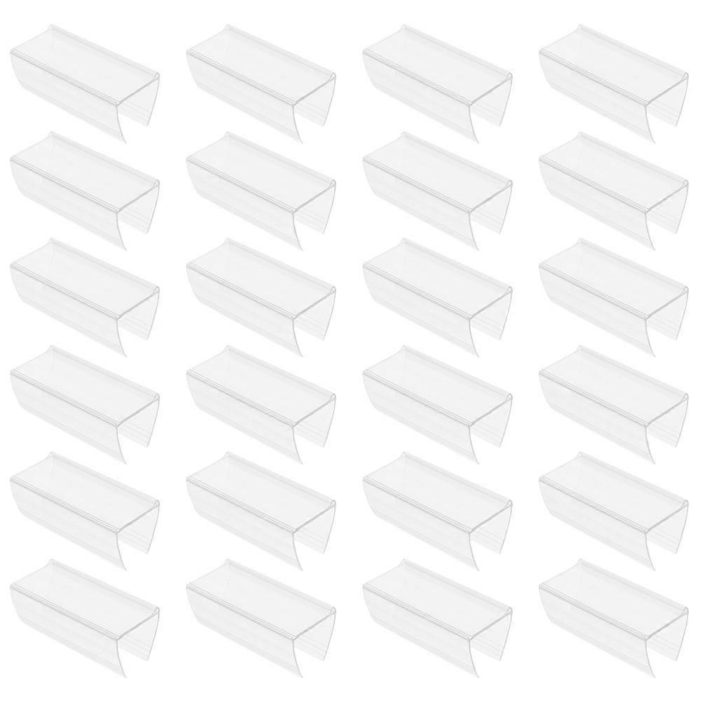 Shelf Label Holder for Commodity Display 48Pcs Transparent