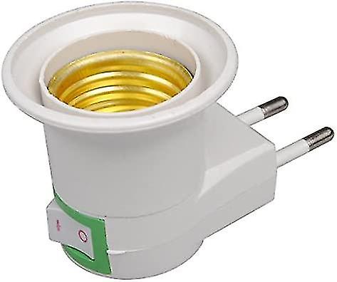 French Socket Socket To E27 Light Bulb Socket Base Adapter Carrier With On-off Switch