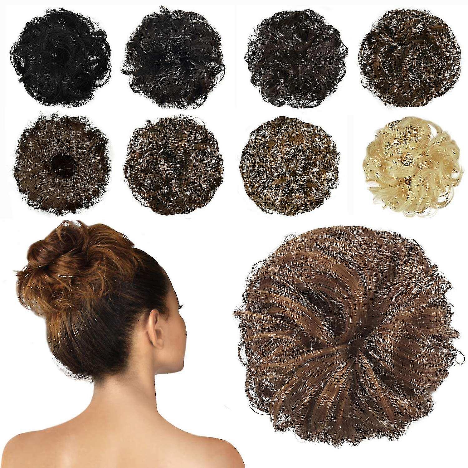Hair Bun Hairpiece Ribbon Ponytail Extensions