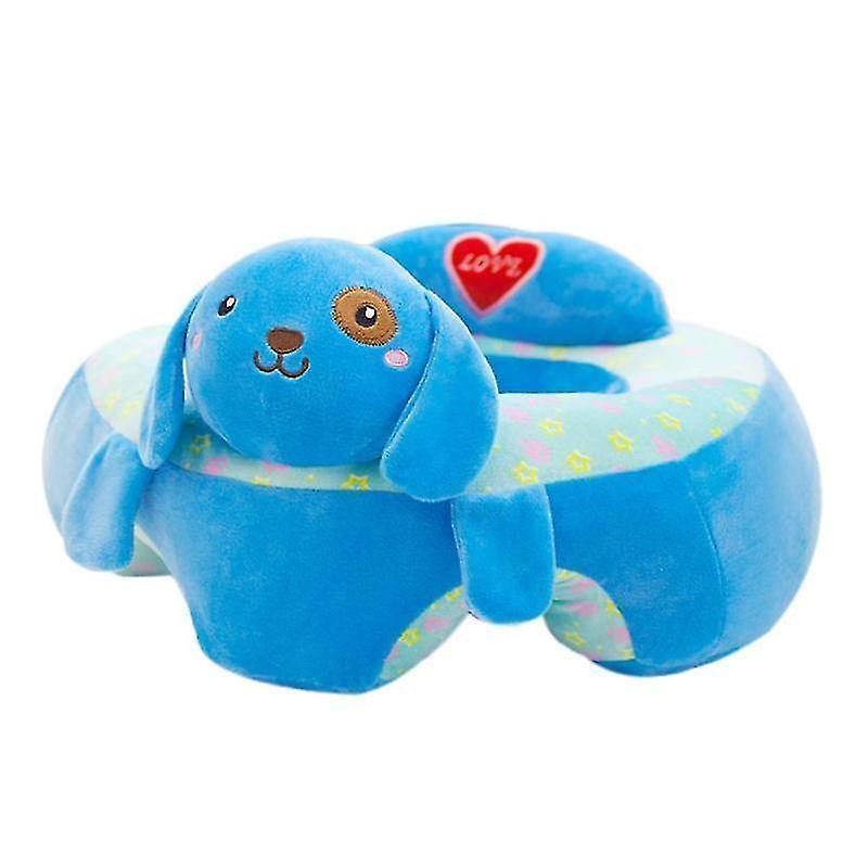 Blue Baby Cartoon Animal Support Seat Plush Cushion Stuffed Play Toy