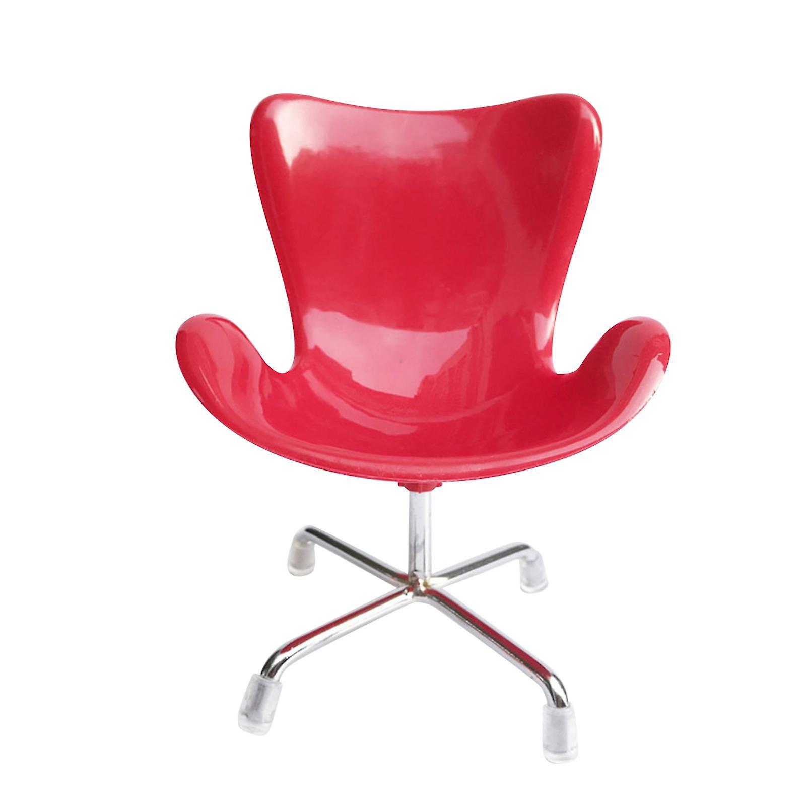 シミュレーション1:6ドールハウスチェア家具ごっこ遊び玩具レッド