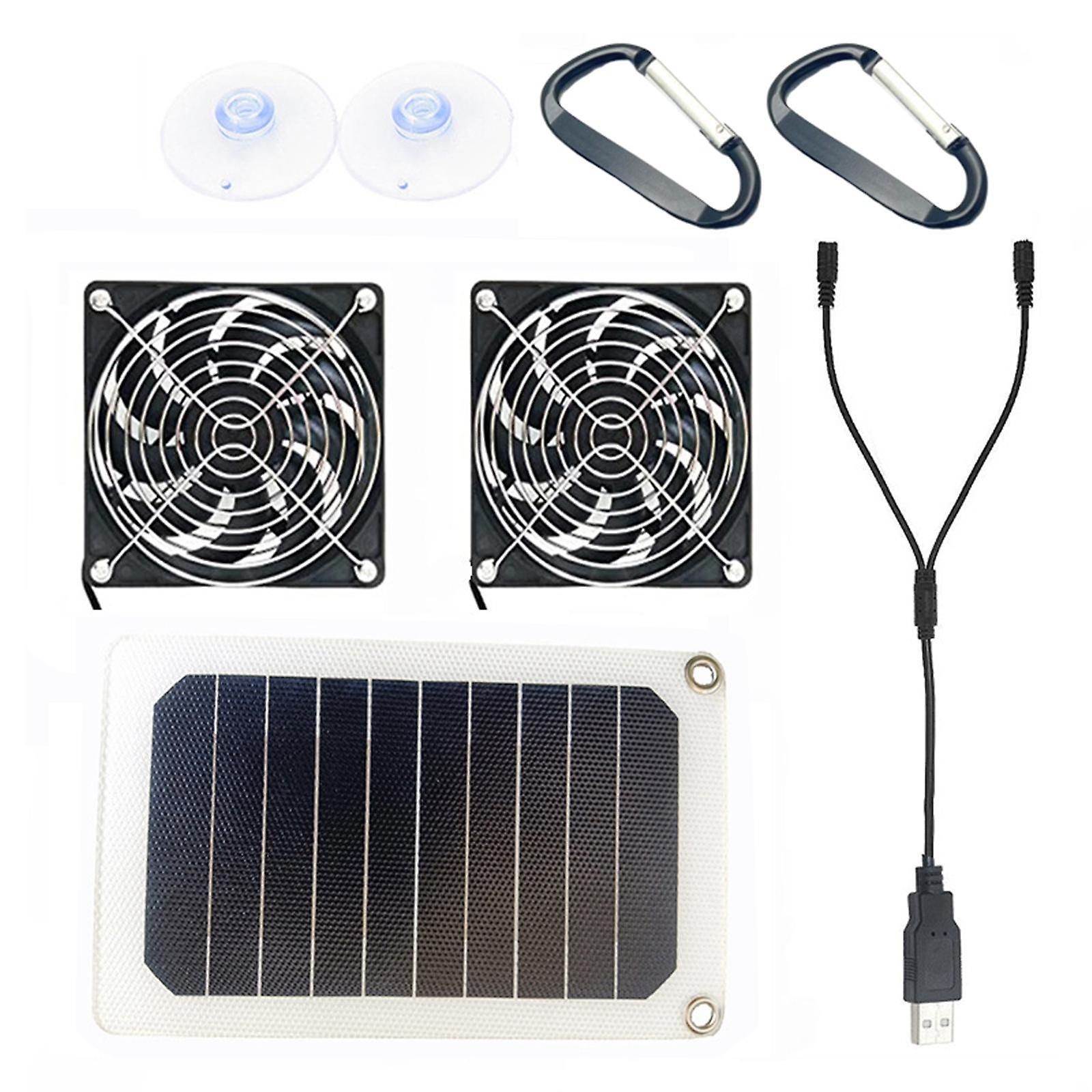 Solar Powered Exhaust Fan Extractor Ventilation for Window Exhaust Camping