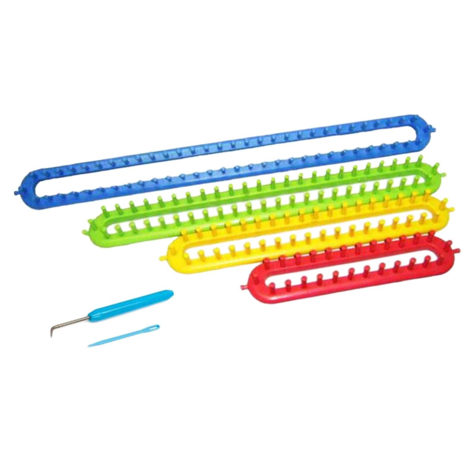Rectangular 4Pcs Knitting Looms Hat DIY Colorful Sock Craft Gift Weaver Tool