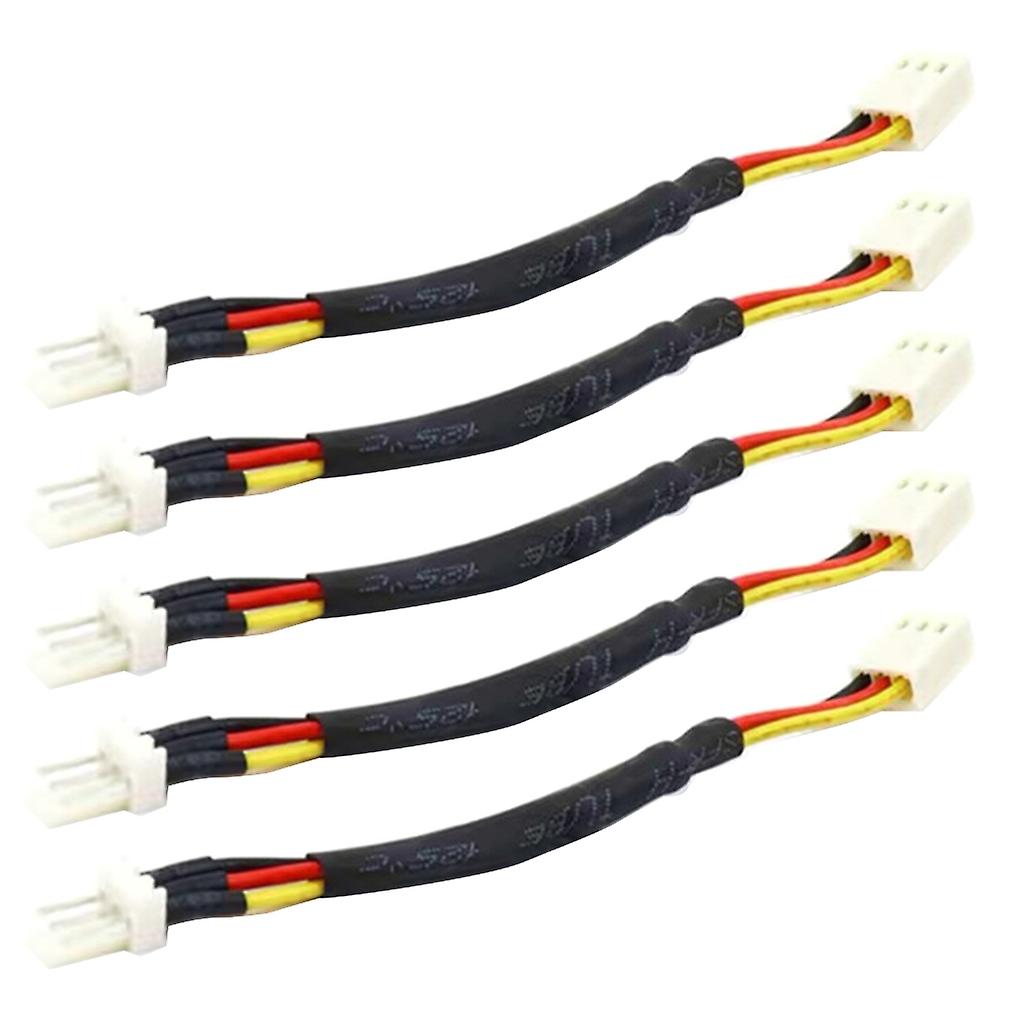5 Pieces PC CPU Fan Speed Reduce Slow Down Wire 3 Pin Fan Noise Resistor Cable