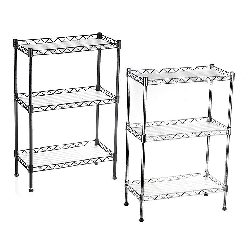 3-Tier Adjustable Storage Cart With Shelf Rack And 4 Hooks - Multi-function Organizer