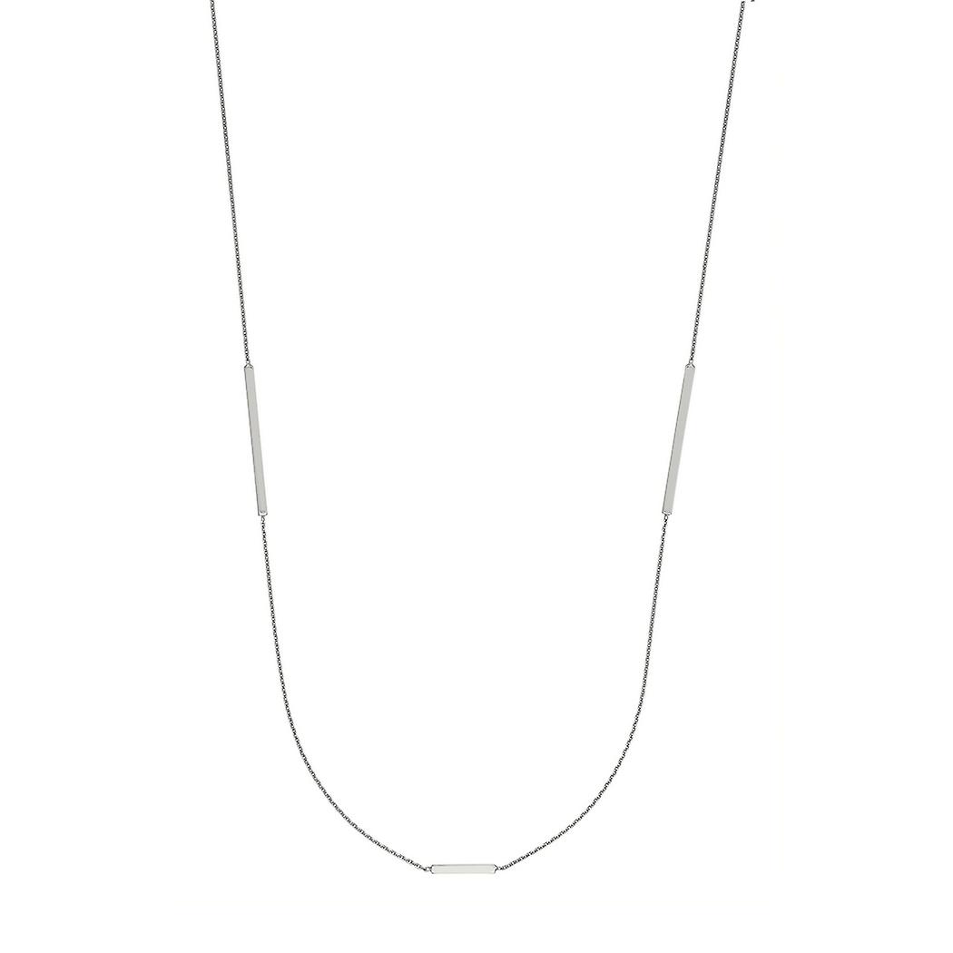 Colar longo e encantador em prata de lei 925 com banho de ródio, 91 cm (36 polegadas), com pingente para mulheres.