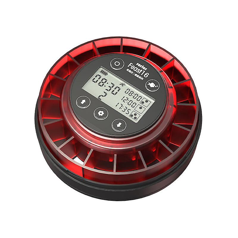 Automatic Aquarium Fish Feeder, Automatic Food Dispenser with Timer, Rechargeable Timer, with USB Cable, LCD Display