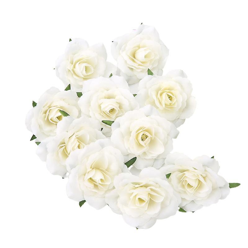 10Pcs/Set Simulation Flower Head Vivid Long Lasting Multi-functional Artificial Rose Flower Heads fo