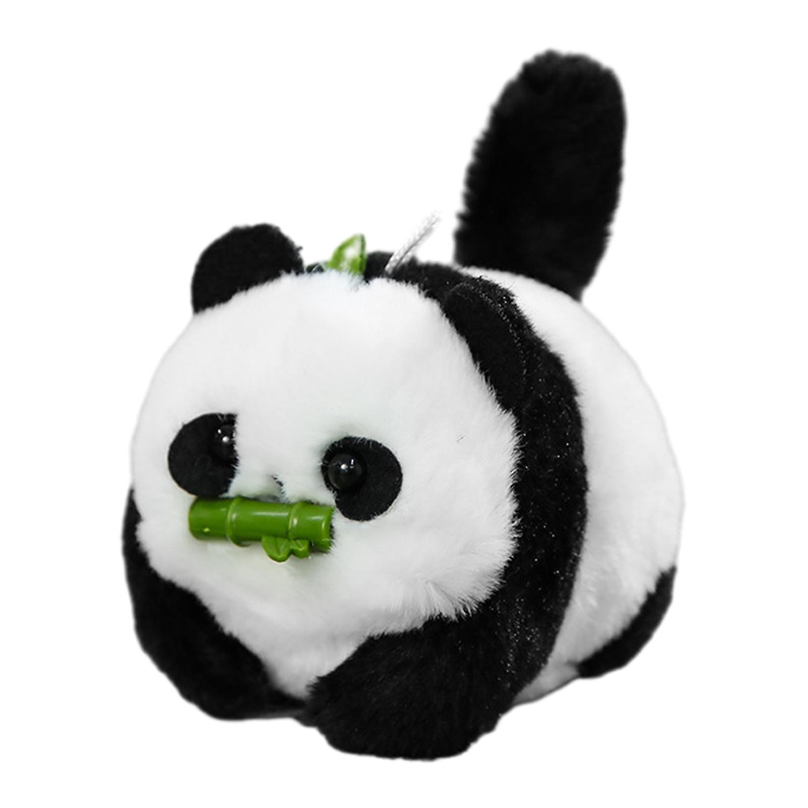 Wagging Tail Cat Plush Doll Keychain Pull-string Interactive Animals Stuffed Toy Christmas Gift