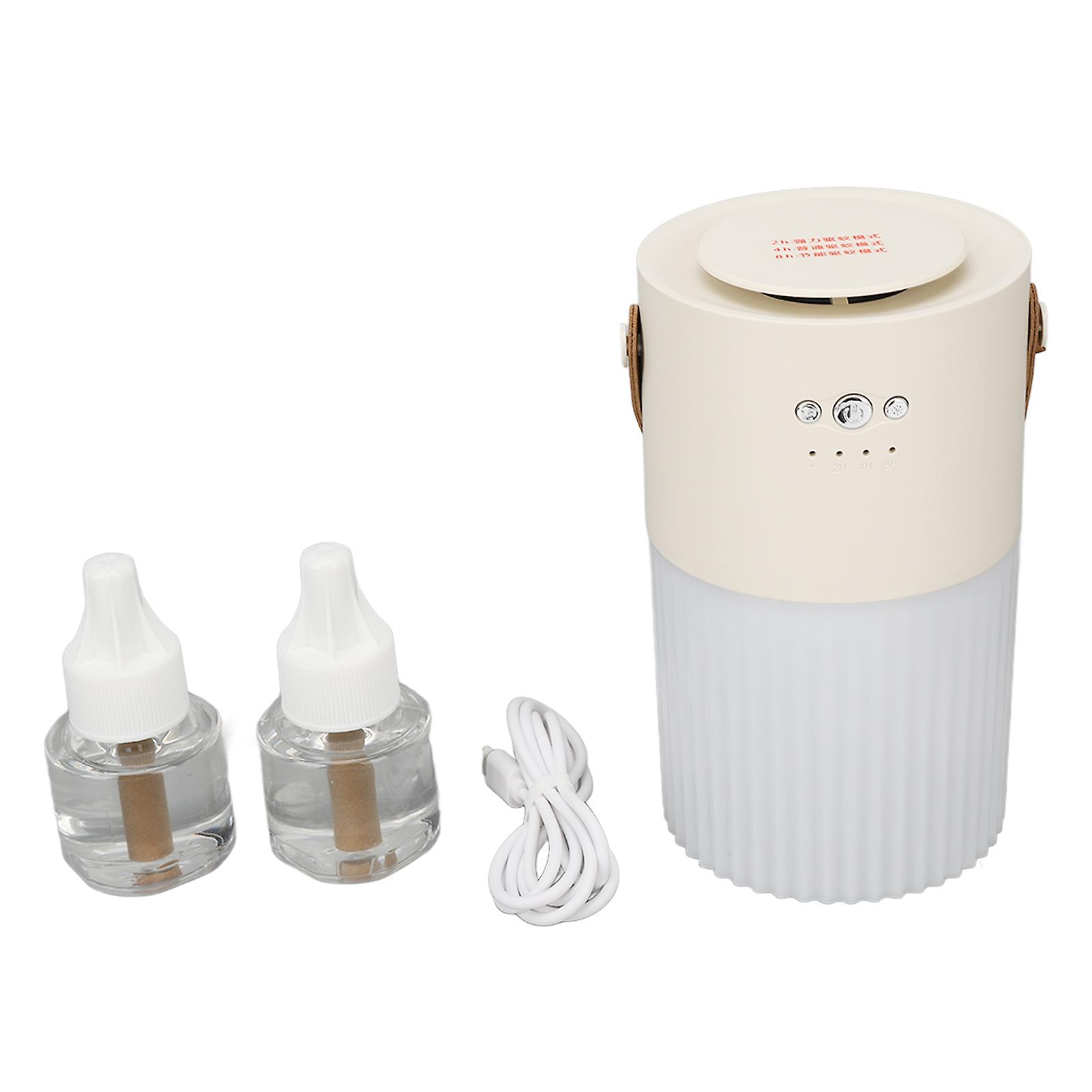 Beige USB-Rechargeable Fly Killer Lamp with LED Light for Indoors and Outdoors