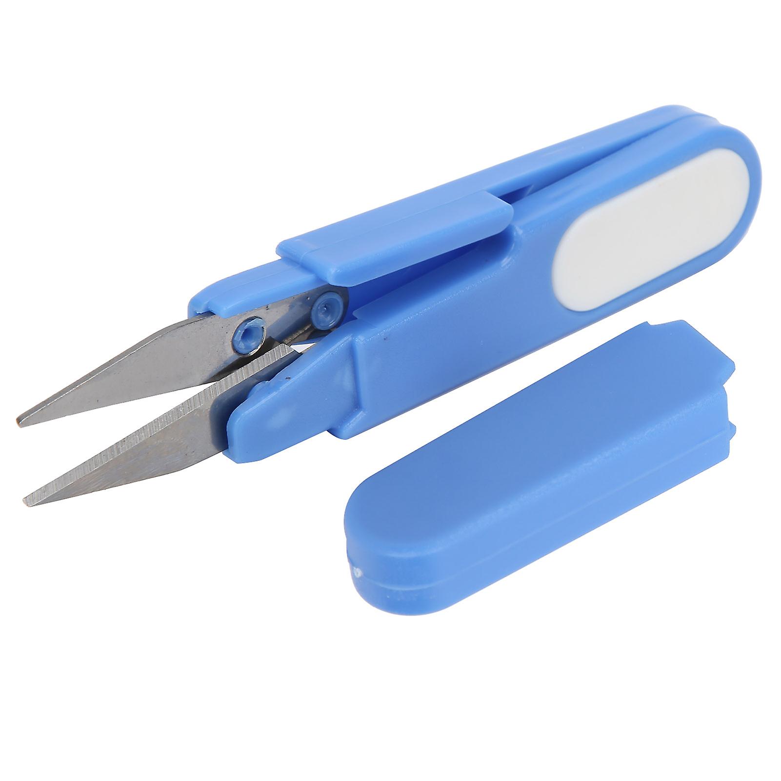 Portable Fishing Scissors Stainless Steel Fish Use Scissors UType Line Cutter with Cover