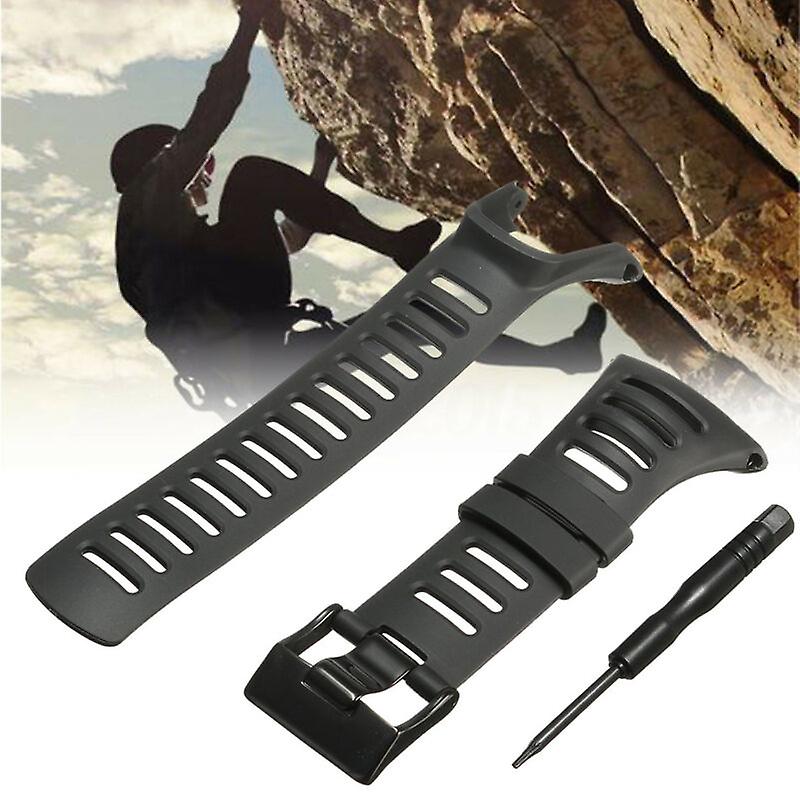 Replacement Rubber Soft Black Watch Band Strap For SUUNTO Ambit3 PEAK/Ambit 2/1